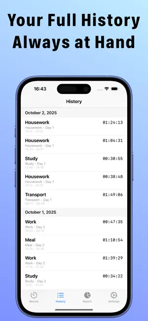 TimeLog - Track your time screenshot 4