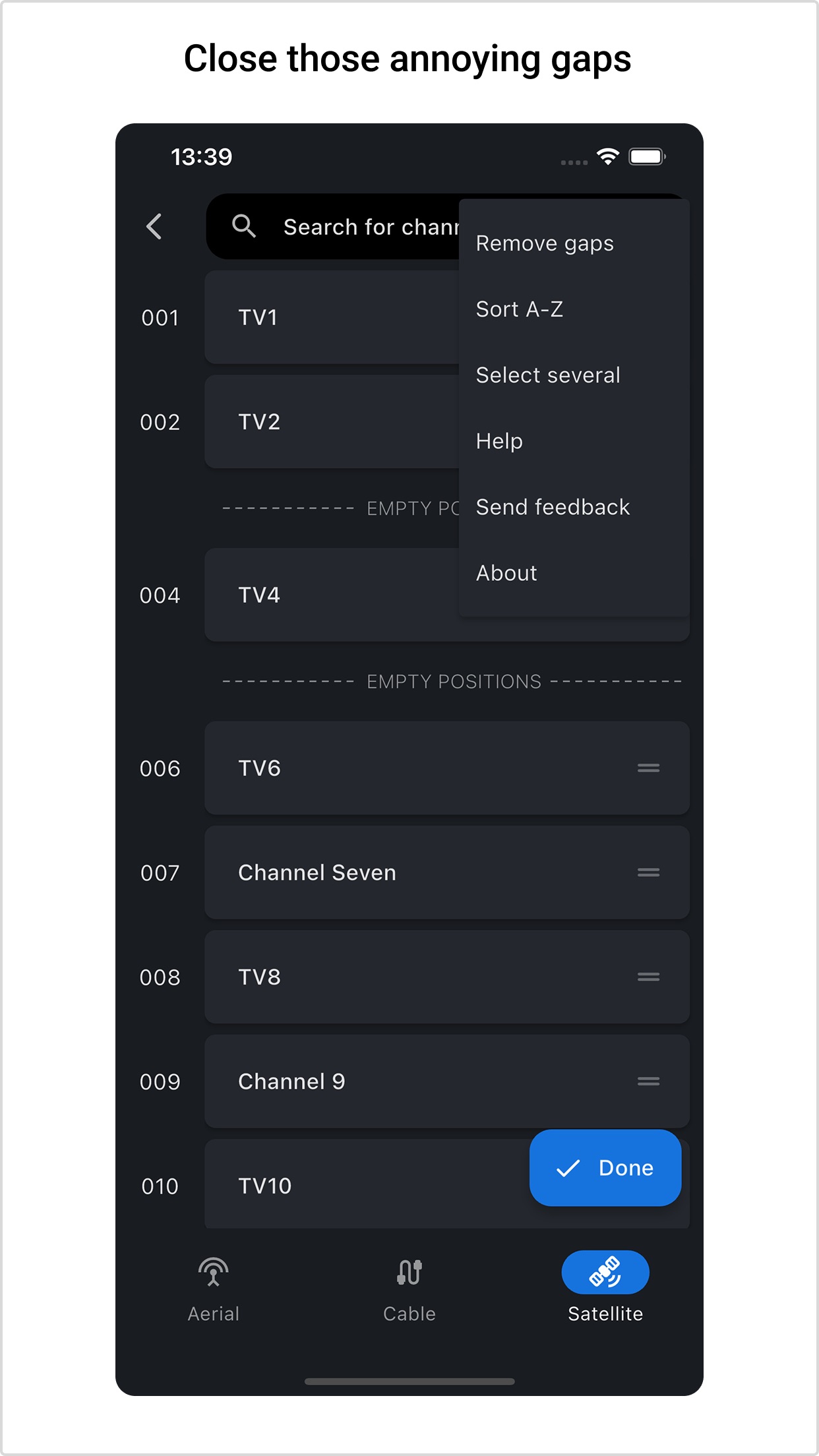 Screenshot 8 of TV Channel Editor for BRAVIA