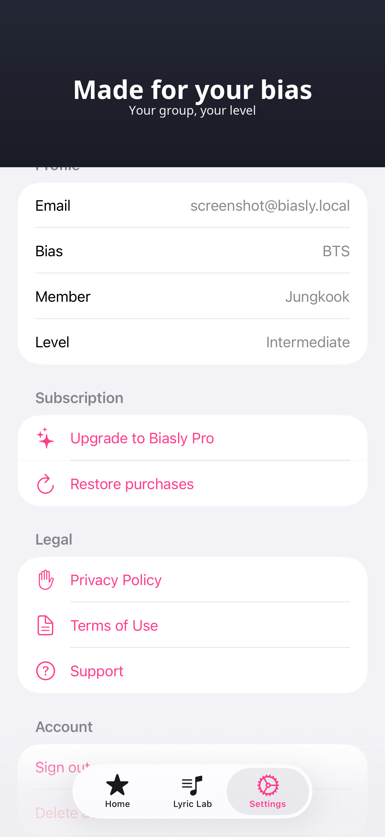 Biasly: K-pop Korean