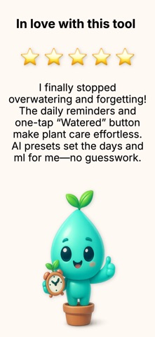 Plant Water Reminder Alert iPhone screenshot