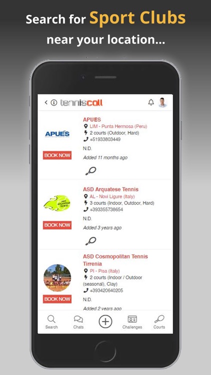 TennisCall | Sport Player App screenshot-3