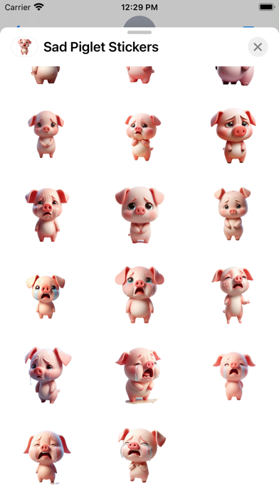 Screenshot #3 pour Sad Piglet Stickers