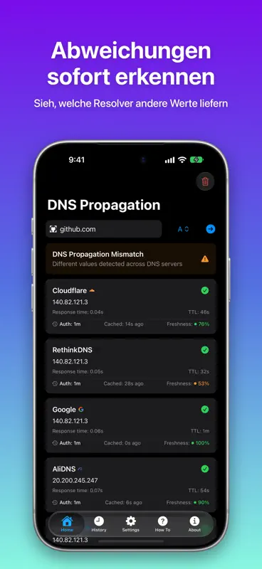 DNS Propagation: DNS-Abfrage screenshot 2 of 8
