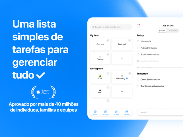 Any.do: lista de tarefas Screenshot