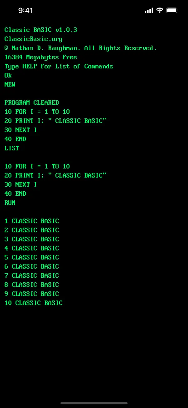 Screenshot #3 pour Classic BASIC