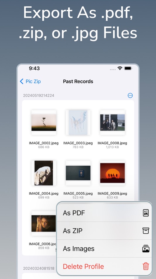 #1. Pic to Zip: Bulk Resize to PDF (iOS) 由: Kunliang Wu