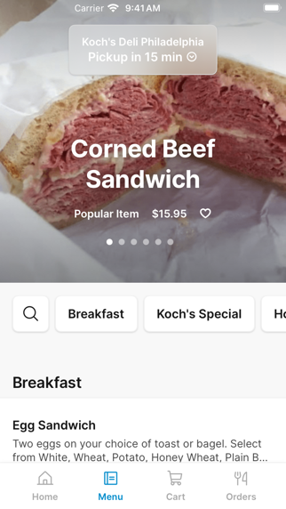 Koch's Deli app screenshot 2