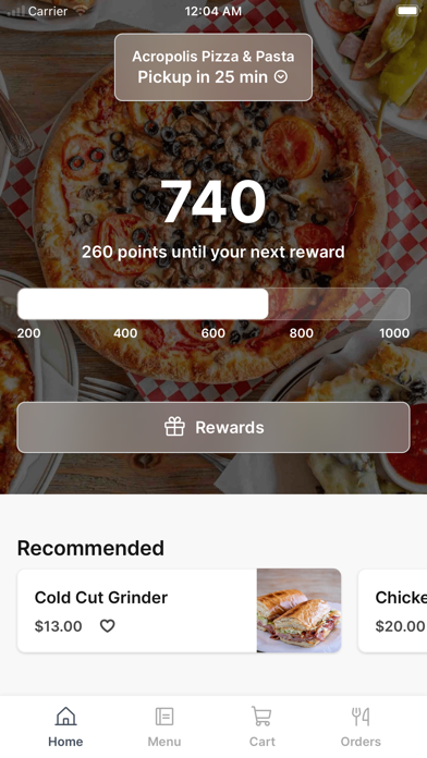 Acropolis Pizza To Go iPhone screenshot 1 - Food & Drink app