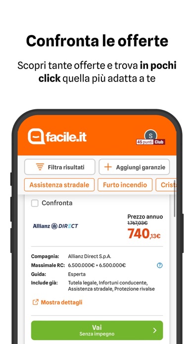 Facile.it iPhone screenshot 2