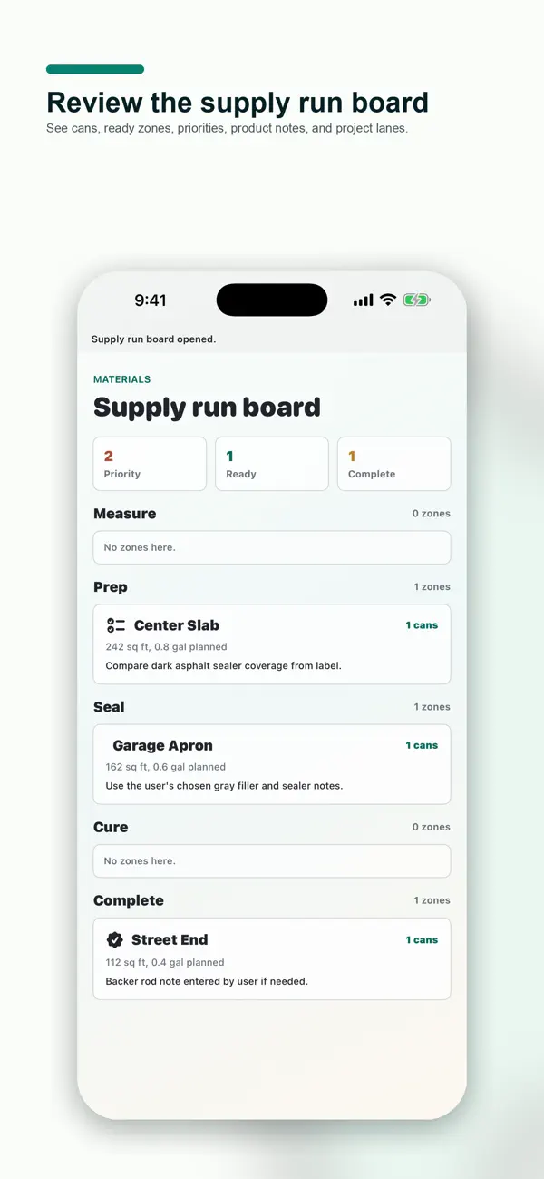 Screenshot #3 pour Driveway Seal Planner