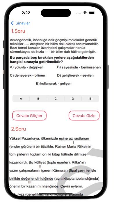 YKS-KPSS Çıkmış Sorular Screenshot