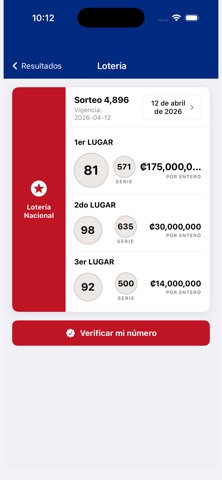 Loteria de Costa Rica iPhone screenshot