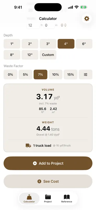 GravelCalc - Fill Calculator screenshot 2 of 6