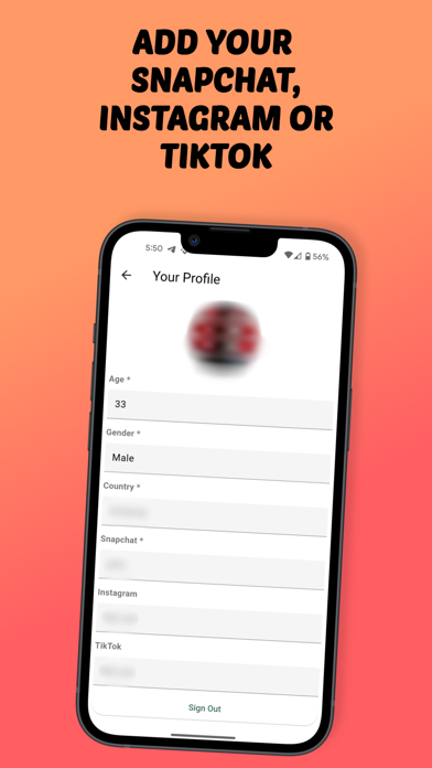 AddMeS - make new friends iPhone screenshot 5 - Social Networking app
