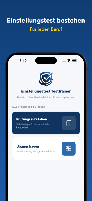Einstellungstest - Testtrainer Screenshot 1 of 6