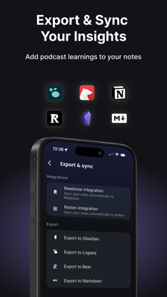 Snipd | AI Podcast Player screenshot 6