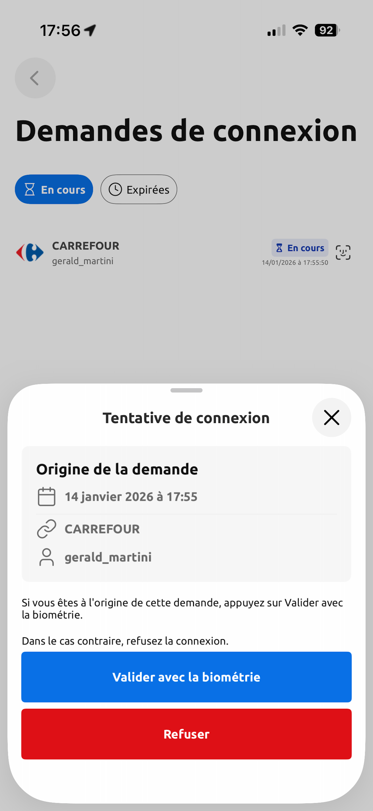 Carrefour Authenticator