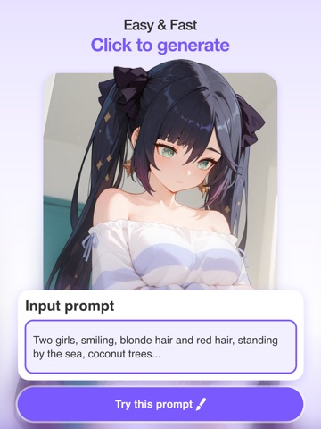 Anime Art - AI Art Generator iPad screenshot