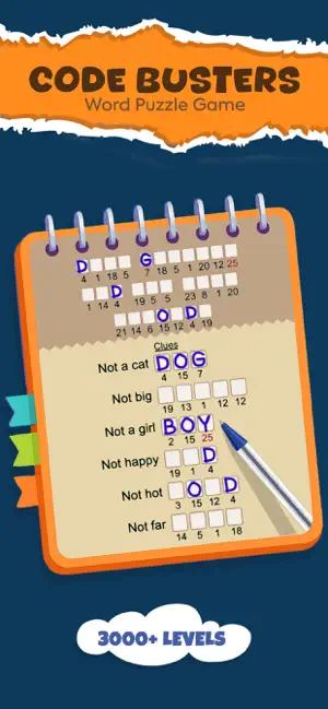 Code Busters: Word Puzzle Game iPhone screenshot 1