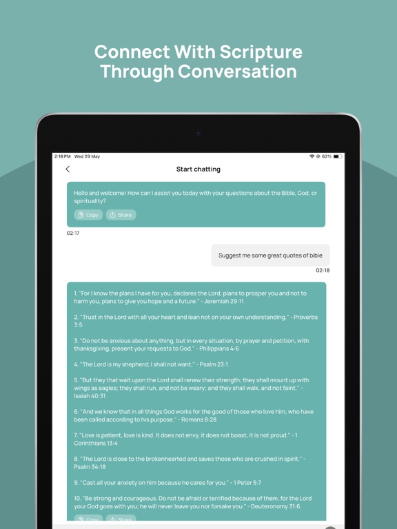 Screenshot #5 pour Bible Chat: Verses, Prayers
