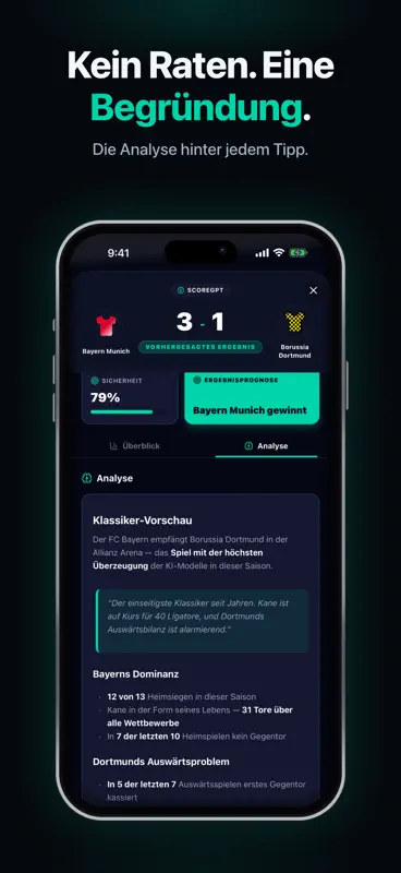 ScoreGPT: KI Fußball Prognose screenshot 2 of 8