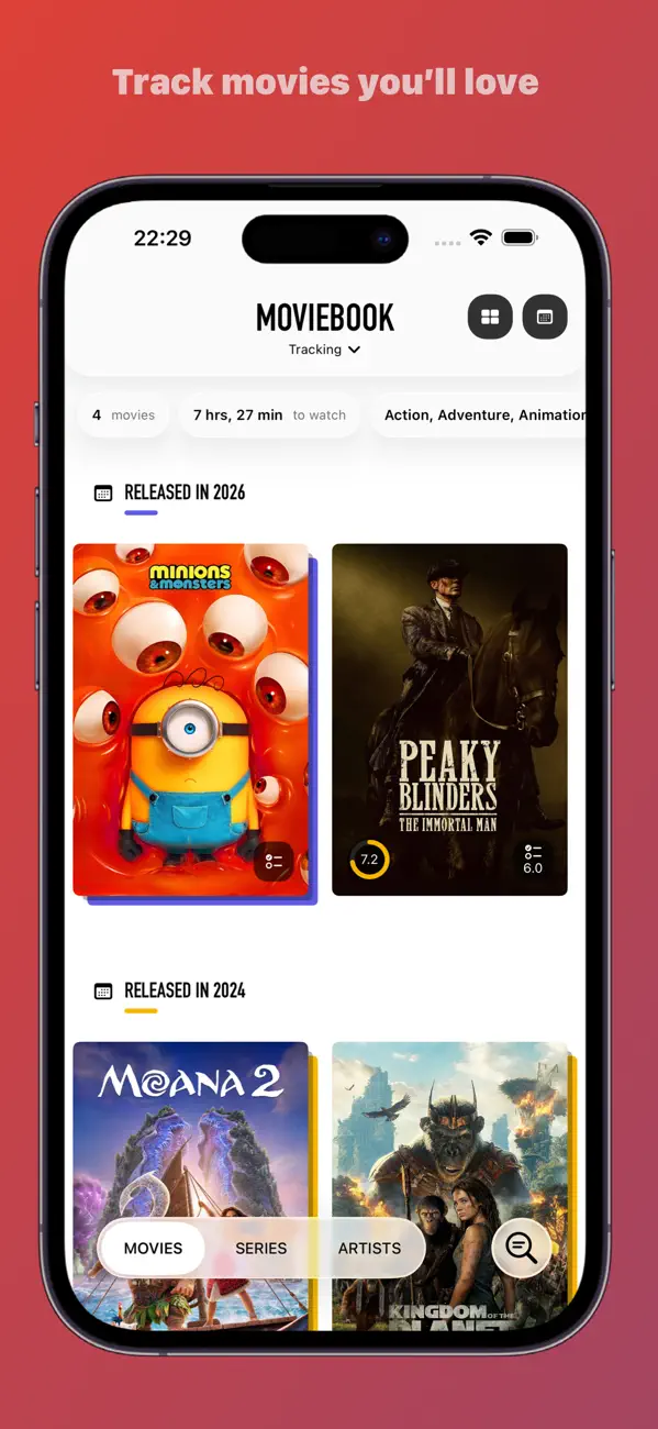Screenshot #1 pour Moviebook: Movies & Series