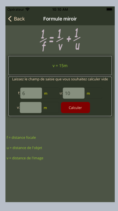 Screenshot #3 pour calculateur de physique