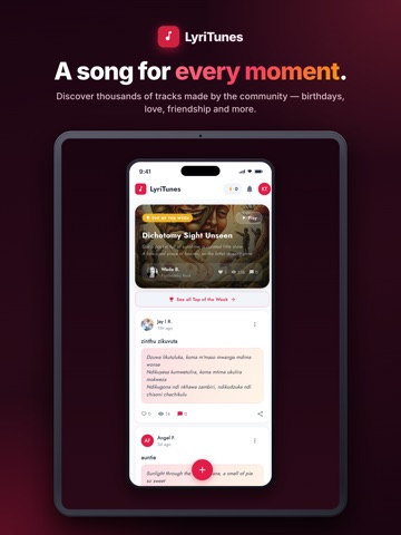 LyriTunes - Lyrics, Song Maker iPad screenshot