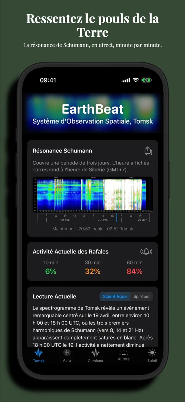 Screenshot #1 pour EarthBeat - Résonance Schumann
