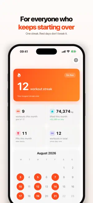 Again: Gym Workout Tracker screenshot 1
