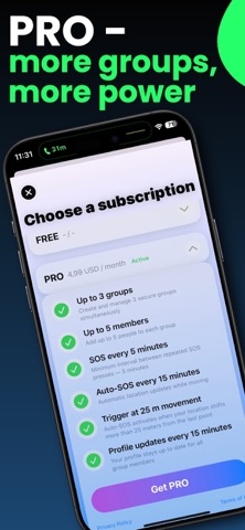 SOS Group Alert screenshot