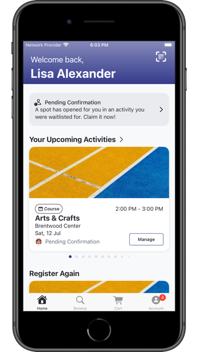 WestsideRec app screenshot