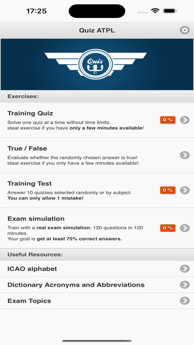 Screenshot 1 of Quiz ATPL (English) App