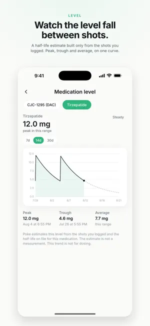 Poke: Peptide & GLP-1 Log screenshot 3