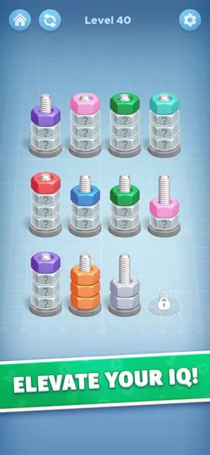 Nut Color Game - Sort Puz 3D iPhone screenshot 2