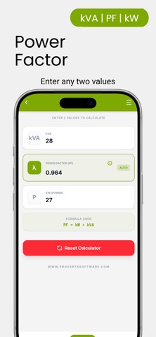 kVA Calculator Screenshot 3 of 4