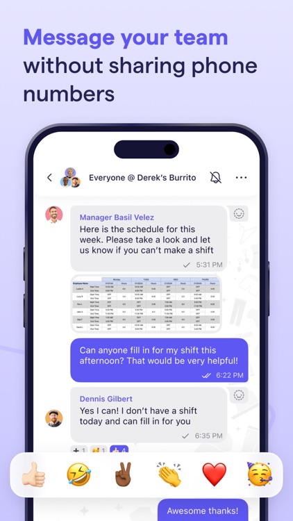 Breakroom Chat & Scheduling