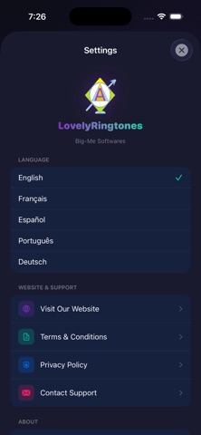App screenshot