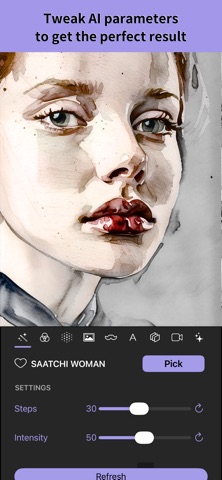 Aquarelle - AI Watercolor iPhone screenshot
