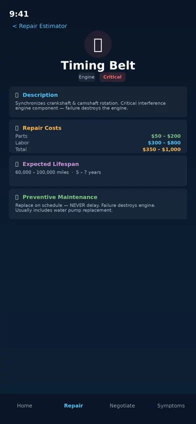 My Car Repair Advisor screenshot 3