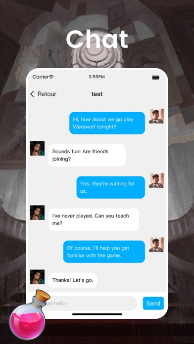 Omit: Interact & Connect, Chat Screenshot