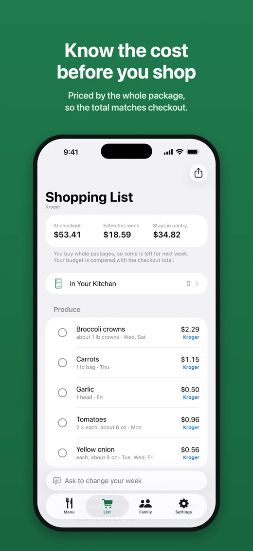 Kindly Fed: Family Meal Plan screenshot 4