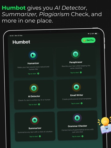 Humbot AI – Humanize AI Text iPad screenshot