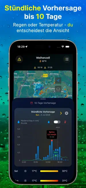 Rain Viewer - Regenradar iPhone screenshot 4