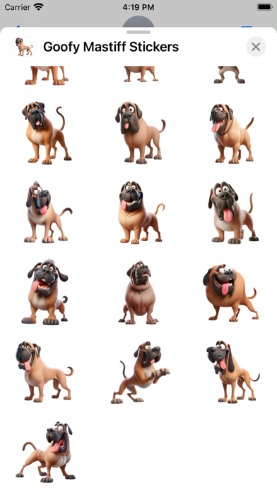 Goofy Mastiff Stickers Screenshot