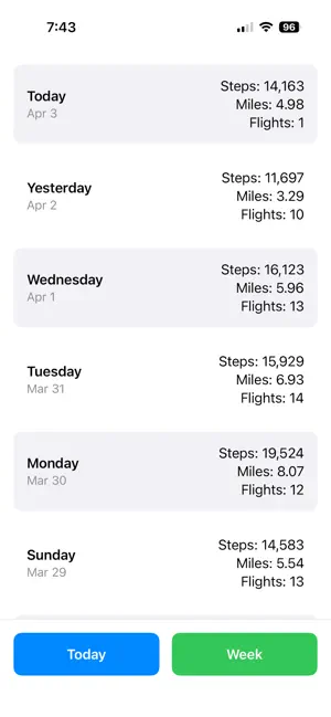 GoGo Steps Tracker screenshot 2