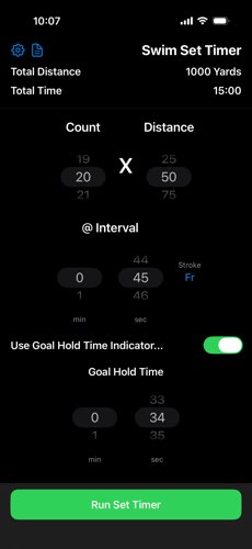 Swim Set Interval Timer screenshot 2