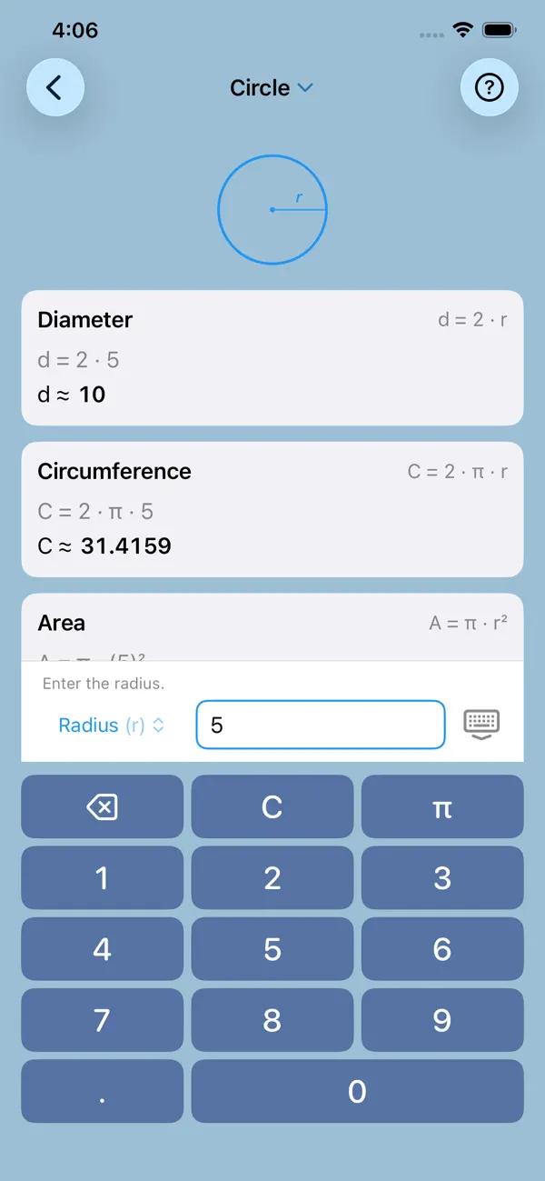 Screenshot #2 pour Geometry & Formula Calculator