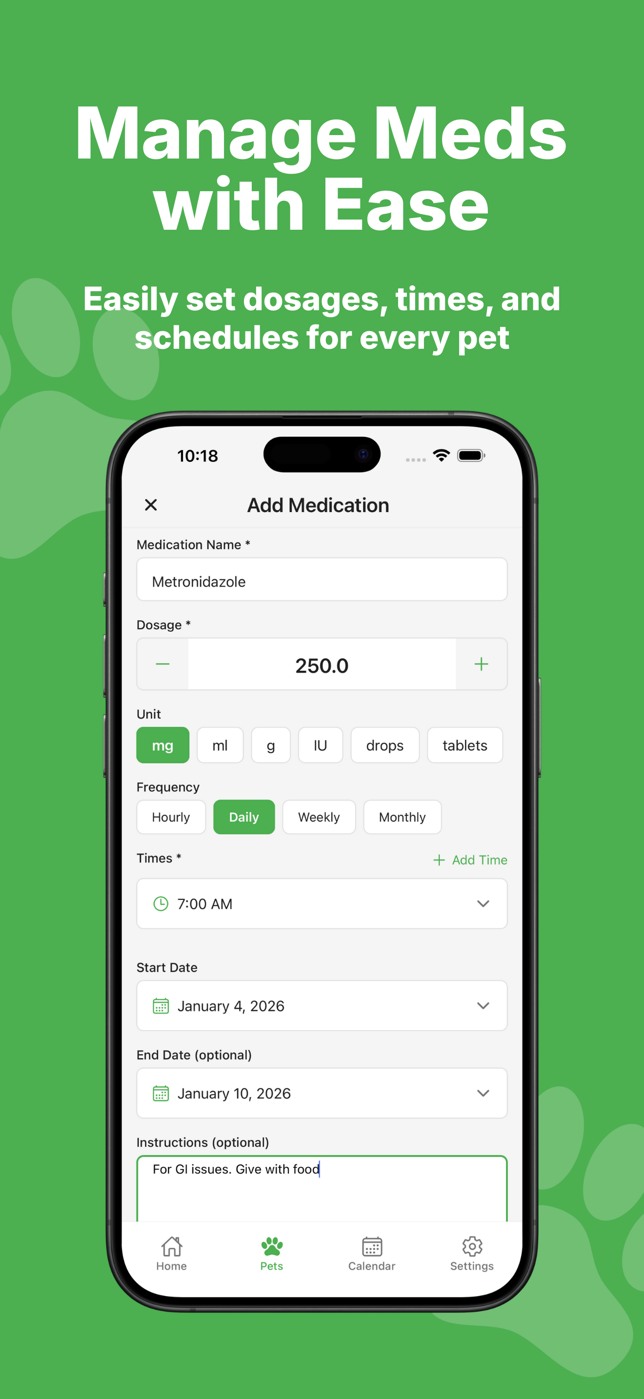 Medpaw: Pet Meds Reminder