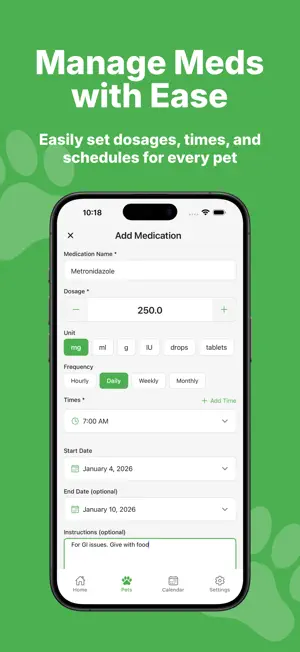 Medpaw: Pet Meds Reminder screenshot 3
